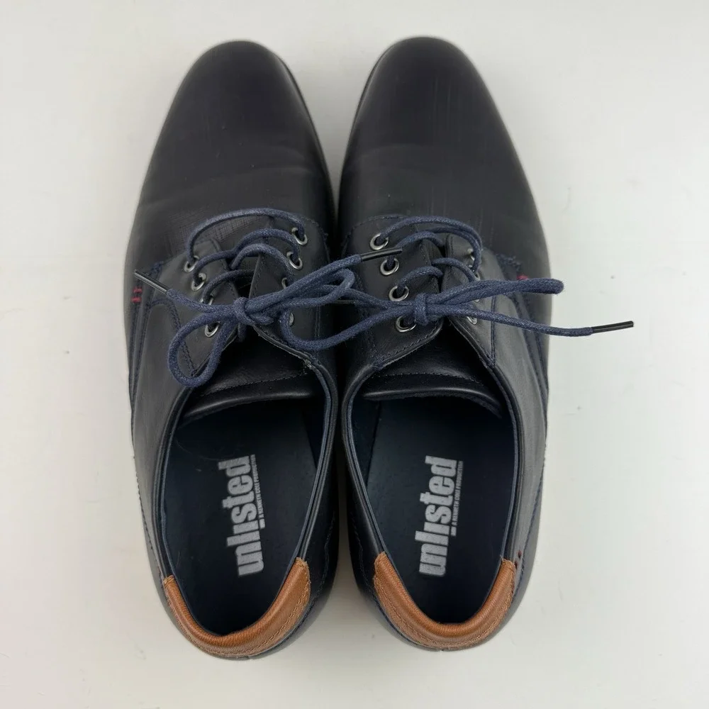Men's Casual Dress Shoes Comfortable Business Work Breathable Shoes Size 10 Blue